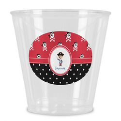 Pirate & Dots Plastic Shot Glass (Personalized)