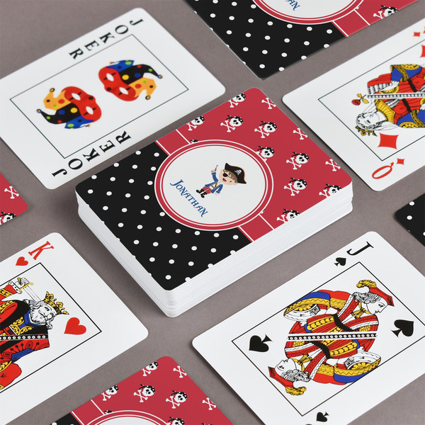 Pirate & Dots Playing Cards - Front & Back View