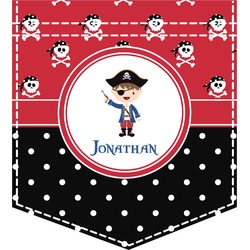 Pirate & Dots Iron On Faux Pocket (Personalized)
