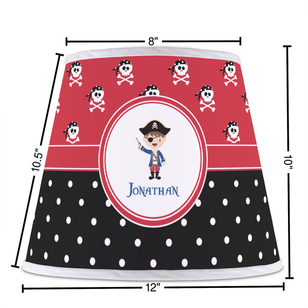 Pirate & Dots Poly Film Empire Lampshade - Dimensions
