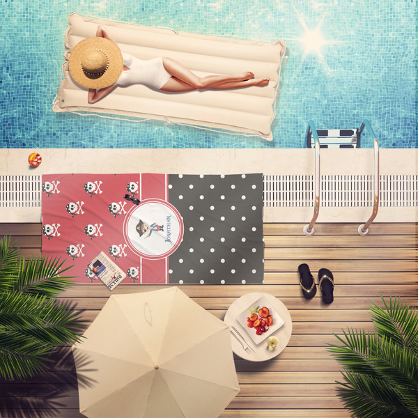 Pirate & Dots Pool Towel Lifestyle