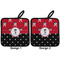 Pirate & Dots Pot Holders - Set of 2 APPROVAL