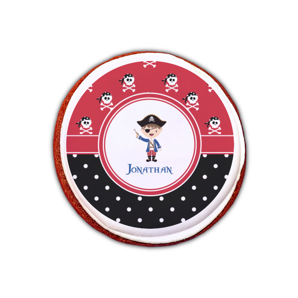 Pirate & Dots Printed Icing Circle - XSmall - On Cookie