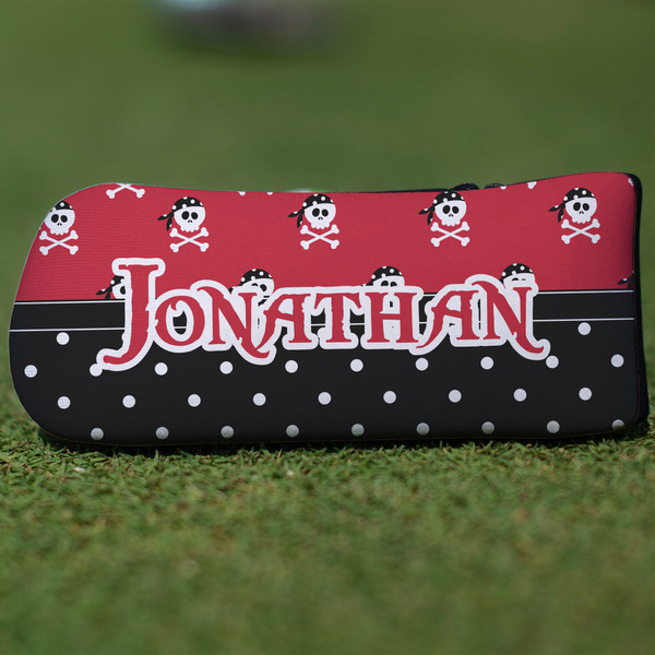 Custom Pirate & Dots Blade Putter Cover (Personalized)