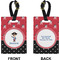 Pirate & Dots Rectangle Luggage Tag (Front + Back)