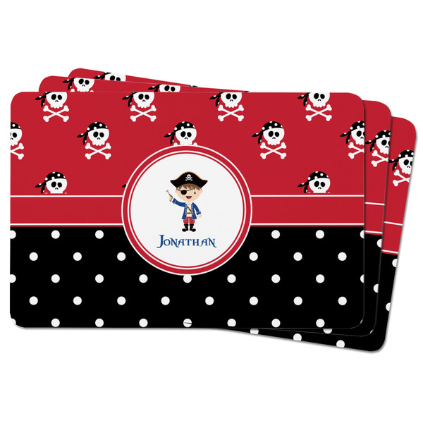 Pirate & Dots Rectangular Fridge Magnet - THREE