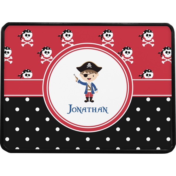 Pirate & Dots Rectangular Trailer Hitch Cover (Personalized)