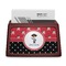 Pirate & Dots Red Mahogany Business Card Holder - Straight
