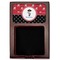 Pirate & Dots Red Mahogany Sticky Note Holder - Flat
