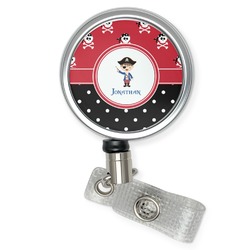 Pirate & Dots Retractable Badge Reel (Personalized)