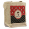 Pirate & Dots Reusable Cotton Grocery Bag - Front View