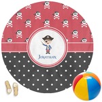 Pirate & Dots Round Beach Towel (Personalized)