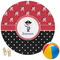 Pirate & Dots Round Beach Towel (Personalized)