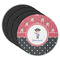 Pirate & Dots Round Coaster Rubber Back - Main