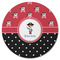 Pirate & Dots Round Rubber Backed Coaster (Personalized)