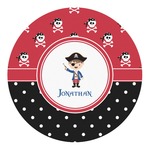 Pirate & Dots Round Decal (Personalized)