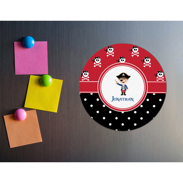 Pirate & Dots Round Fridge Magnet - LIFESTYLE