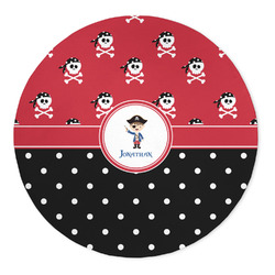 Pirate & Dots 5' Round Indoor Area Rug (Personalized)