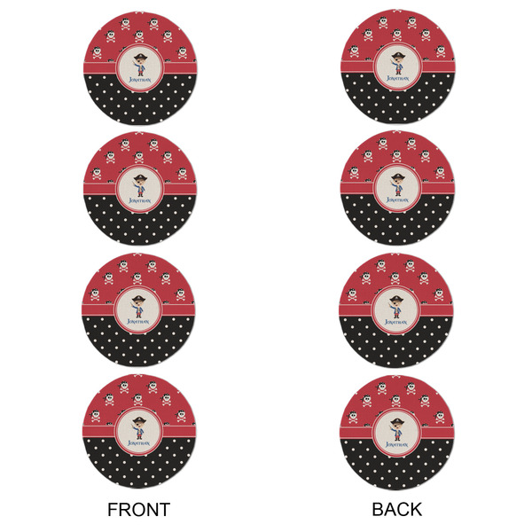 Pirate & Dots Round Linen Placemats - APPROVAL Set of 4 (double sided)
