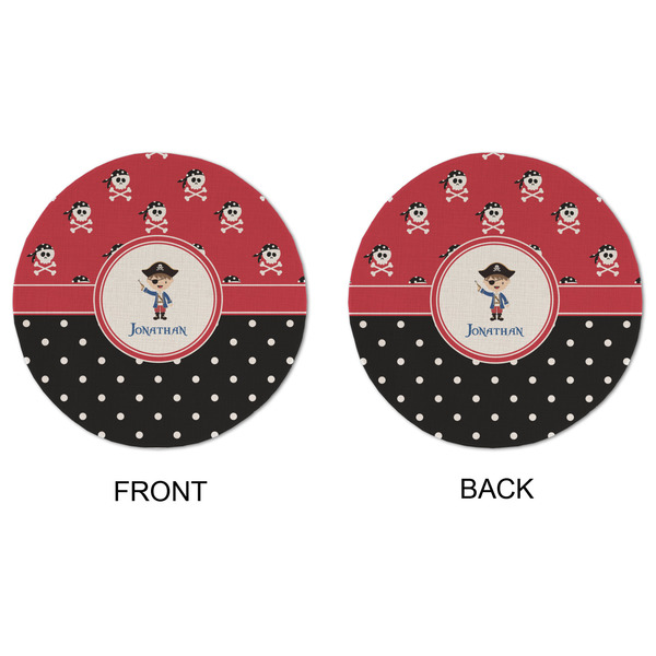 Pirate & Dots Round Linen Placemats - APPROVAL (double sided)