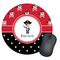 Pirate & Dots Round Mouse Pad