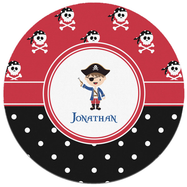 Pirate & Dots Round Mousepad - APPROVAL