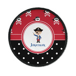 Pirate & Dots Iron On Round Patch w/ Name or Text