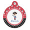 Pirate & Dots Round Pet ID Tag (Personalized)