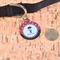 Pirate & Dots Round Pet ID Tag - Large - In Context