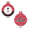 Pirate & Dots Round Pet Tag - Front & Back