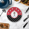 Pirate & Dots Round Stone Trivet - In Context View