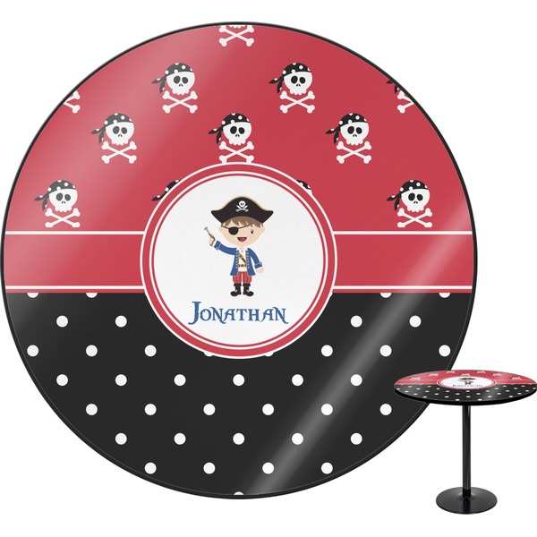 Custom Pirate & Dots Round Table - 30" (Personalized)