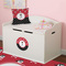 Pirate & Dots Round Wall Decal on Toy Chest