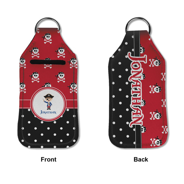 Pirate & Dots Sanitizer Holder Keychain - Large APPROVAL (Flat)