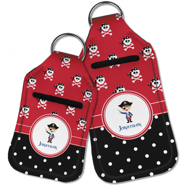 Pirate & Dots Sanitizer Holder Keychain - Parent Main