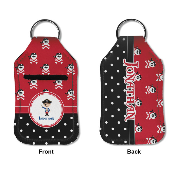Pirate & Dots Sanitizer Holder Keychain - Small APPROVAL (Flat)