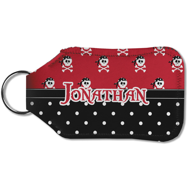 Pirate & Dots Sanitizer Holder Keychain - Small (Back)
