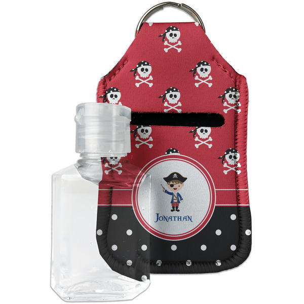 Custom Pirate & Dots Hand Sanitizer & Keychain Holder - Small (Personalized)