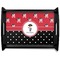 Pirate & Dots Black Wooden Tray - Large (Personalized)