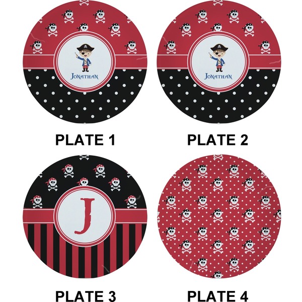 Pirate & Dots Set of Appetizer / Dessert Plates (Approval)