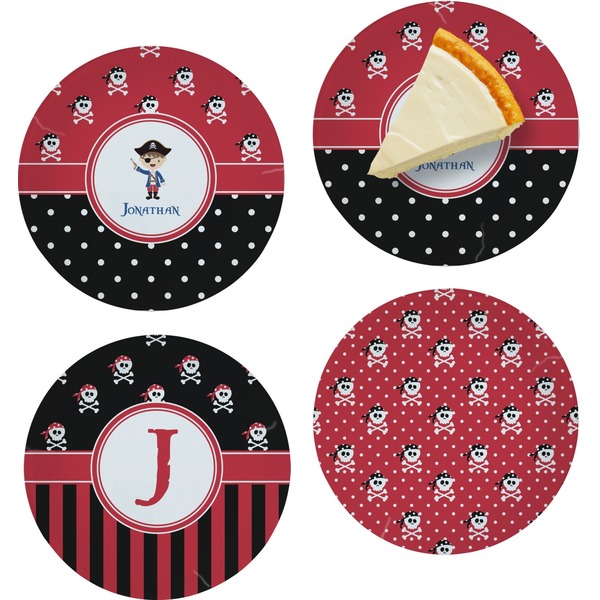 Pirate & Dots Set of Appetizer / Dessert Plates