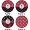 Pirate & Dots Set of Lunch / Dinner Plates (Approval)