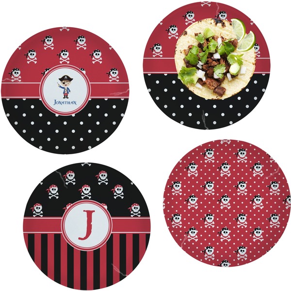 Pirate & Dots Set of Lunch / Dinner Plates