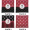 Pirate & Dots Set of Square Dinner Plates (Approval)