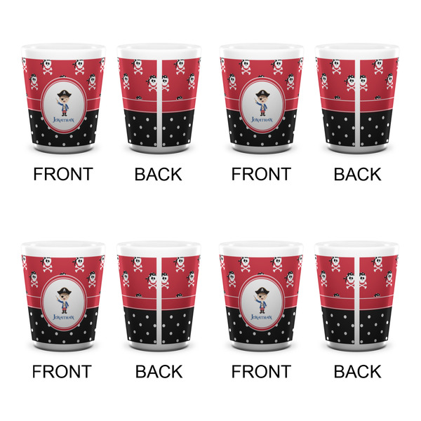 Pirate & Dots Shot Glass - White - Set of 4 - APPROVAL
