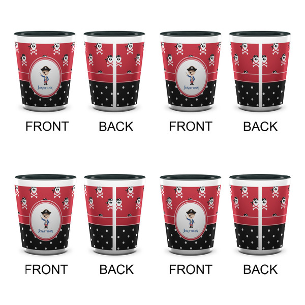 Pirate & Dots Shot Glassess - Two Tone - Set of 4 - APPROVAL