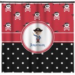Pirate & Dots Shower Curtain - Custom Size (Personalized)