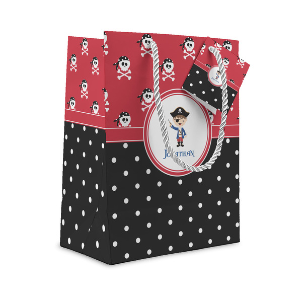 Custom Pirate & Dots Gift Bag (Personalized)