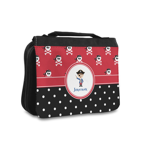 Custom Pirate & Dots Toiletry Bag - Small (Personalized)
