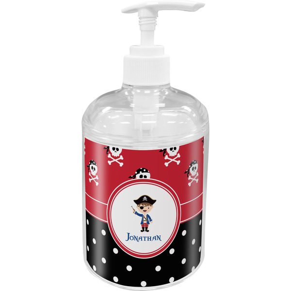 Custom Pirate & Dots Acrylic Soap & Lotion Bottle (Personalized)